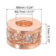 thumbnail image 2 of Unique Bargains Perles Intercalaires Rondes, 10 Pcs 6mm - Perles Intercalaires Rondes en Zircon pour Fabrication de Bijoux (Blanc - Or Rose), 2 of 7