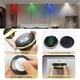 thumbnail image 4 of Baterías operadas debajo de las luces del gabinete Luz de disco LED regulable con control remoto para colores RGBW de cocina, 4 of 8