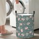 thumbnail image 5 of Balery Hedgehogs and Flowers Cesta de ropa redonda con asas, impermeable, independiente, para ropa, juguetes, dormitorio y familia-Small, 5 of 6
