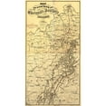 thumbnail image 2 of Vintage Maps 9x14 Black Modern Framed Museum Art Print Titled - Cincinnati Southern 1873, 2 of 4