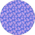 thumbnail image 1 of Ahgly Company Machine Washable Indoor Round Transitional Purple Mimosa Purple Area Rugs, 6' Round, 1 of 7