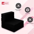 thumbnail image 4 of Sofá cama plegable individual color Negro estilo Puff Atlas del descanso, 4 of 7