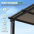 thumbnail image 5 of LazySunsets 10x20 FT Wall-Mounted Aluminum Gazebo Polycarbonate Roof with Full Mosquito Netting & Privacy Curtains, 5 of 8