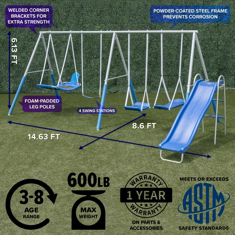 Sportspower Backyard Super Surfer Metal Swing Set - Walmart.com