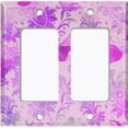 thumbnail image 6 of Metal Light Switch Plate Outlet Cover (Floral Pink Wallpaper FLW003), 6 of 13