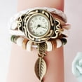 thumbnail image 2 of Montre pour Femmes Enfants Rétro à Remontage en Cuir Bracelet Pendentif Feuille WH, 2 of 5