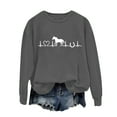 thumbnail image 5 of Sweaters For Women Horse Heartbeat Graphic Hoodless Sweatshirt Long Sleeve Crew Neck Pullover Tops Soft Breathable Fabric For Horse Lover Casual Daily Wear Xl Womens Sweaters, 5 of 5