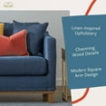 thumbnail image 4 of Mayview Barrett 85" Upholstered Wood Base Sofa, Navy, 4 of 8