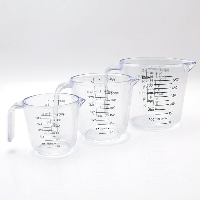 Cabilock 2pcs ml Measuring Cup Plastic Measuring Cup Baking Cups Plastic  Water Cups Liquid Measuring Cups Large Measuring Cup Measuring Scale Cups