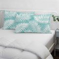 thumbnail image 4 of Teal Green Palm Leaf Throw Pillow Cover 20 x 26 Inch Decorative Pillow Cover Summer Coastal Botanical Tropical Lumbar Pillowcase Seasonal Rectangle Cushion Case for Couch Sofa Bed Living Room, 4 of 9