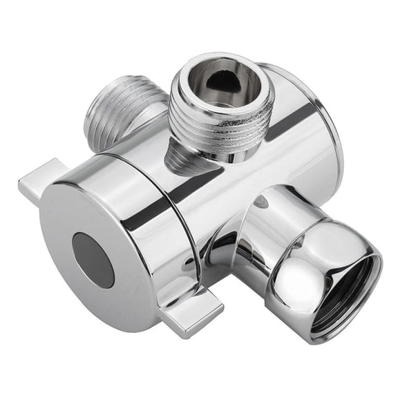Plastic Shower Arm 3-Way Diverter Adapter for Hand Shower and Fixed for Head T-Adapter Polished Electroplate