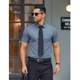 thumbnail image 4 of COOFANDY Men's Short Sleeve Shirt Casual Button Down Shirts Untucked Dress Shirts, 4 of 6
