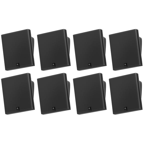 (8) JBL SLP12/T-BK Sleek Low-Profile On Wall Mount 3" 70v Commercial Speakers