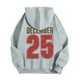thumbnail image 4 of Wutalume Men's Christmas Letter Hooded Sweatshirt, Casual Long Sleeve Pullover with Holiday Design, Soft Fabric for Comfortable and Stylish Festive Wear,Light Gray M, 4 of 4