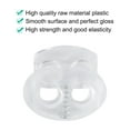 thumbnail image 4 of 20 Pcs Spring Cord Locks Plastic End Fastener Double Holes Clip Rope Toggle Stoppers Sliders, Clear, 4 of 7