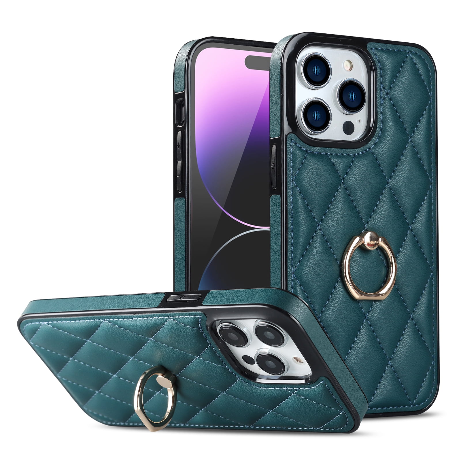 Compatible with iPhone 13 Pro Max case, iDOMi Luxury Women Soft PU