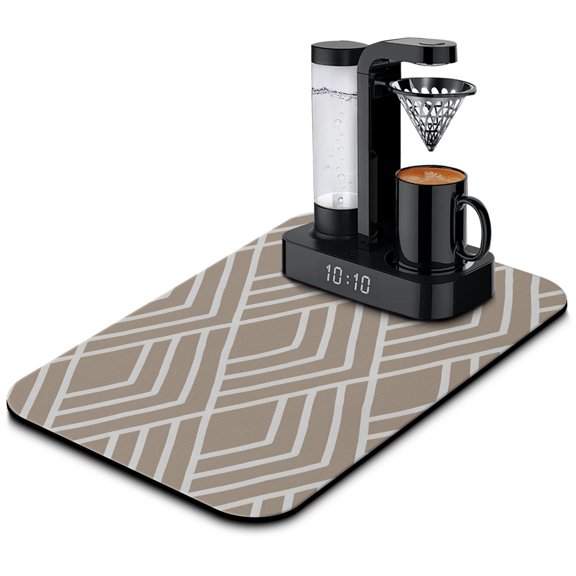 Effortless Cleanup Highly Absorbent Coffee Drying Mat Premium Diatom Mud for Kitchen Counters & Coffee Makers Large 19.5x12in Value Pack,Coffee Mat