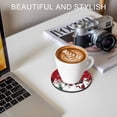 thumbnail image 6 of Red Christmas Coasters Set of 6, Absorbent Coasters for Drinks, Snowman Xmas Tree Winter Snowflake Coaster for Desk Coffee Table Protection, Home Decor House Warming Gifts 4", 6 of 8
