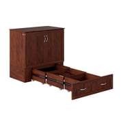 Southampton Murphy Bed Chest Twin Extra Long Walnut with Charging Station