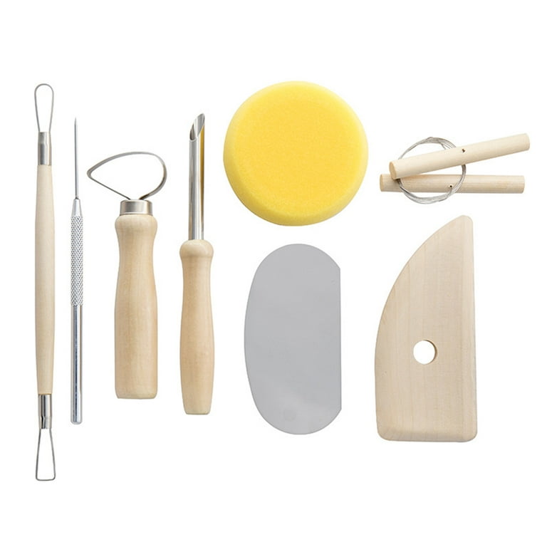 ZPAQI Multi-combination DIY Ceramic Clay Tools 65Pcs Handmade Pottery Kit  Supplies 