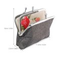 thumbnail image 2 of LOLIPPYY Kiss Lock Coin Grey Fake Mini Clutch 1Pack Secure Closure for Special Events, 2 of 8