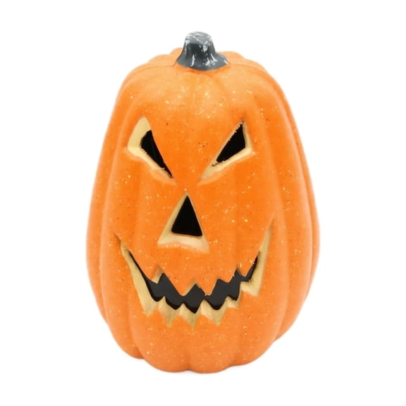 Halloween Pumpkin Decorations with Glow-In-The-Dark Design, Spooky Halloween Decor for Fireplace Mantel, Fall Table Centerpiece for Home (1 Piece)