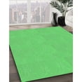thumbnail image 3 of Ahgly Tapis Rond Lavable en Machine Intérieur Transitionnel Vert Néon, 7 Pieds Rond, 3 of 7