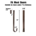 thumbnail image 4 of Every Moment Counts Wreath Hanger Over The Door 2 Pack 12 Inch, Large Wreath Metal Hook for Christmas Wreath Front Door Hanger, Door Hooks for Hanging, Ornament Hooks, Bronze, 4 of 8