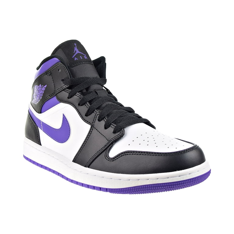 Air Jordan Mid Men's Shoes Court Purple-Black-White 554724-095