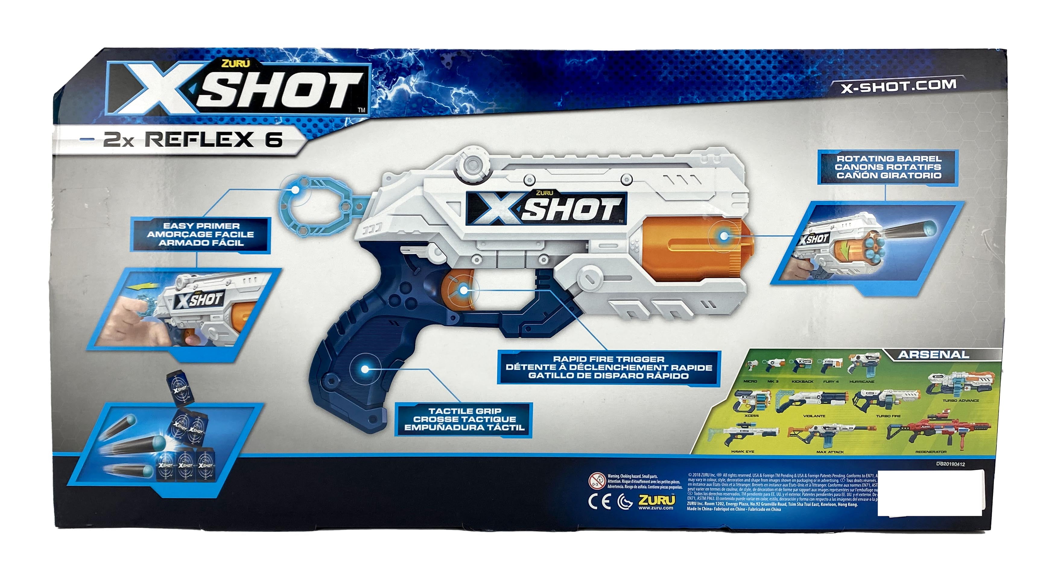 X-Shot Excel Reflex 6 Foam Dart Blaster Combo Pack | À partir de 8