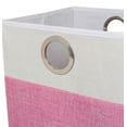 thumbnail image 2 of BIRDROCK HOME Folding Cloth Laundry Hamper with Handles | Dirty Clothes Sorter | Easy Storage | Collapsible | Pink and White, 2 of 6