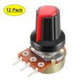 thumbnail image 1 of Unique Bargains 12 Pcs 1K Ohm Résistances Variables Potentiomètre à Film de Carbone Rotatif à un Tour avec Boutons, 1 of 1