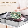 thumbnail image 3 of FORMRS Makeup Bag Travel Cosmetic Organizer for Women Fold Flat Zipper Pouch with Handle, Green Wave Pattern, 3 of 8