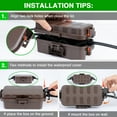 thumbnail image 3 of RESTMO Small Outdoor Electrical Box Waterproof w/Detachable Shield Covers, IP55 Extension Cord Cover for Plug, Outlet, Holiday Lights, Weatherproof Connection Box(Inner 5.9 x 3.2 x 1.8inch), Brown, 3 of 8