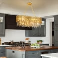 thumbnail image 5 of Fitsai Gold Chandelier Lighting 8 Lights Island light for Diningroom Livingroom Kitchen, 5 of 7
