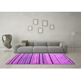 thumbnail image 3 of Ahgly Company Indoor Round Abstract Purple Modern Area Rugs, 3' Round, 3 of 4