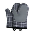 thumbnail image 3 of Splicing Silicone Oven Mitts Pot Holder Gloves Heat Insulated Durable Hanging Heat Resistant Oven Gloves,Kitchen Mitts for Grilling, Barbecue gray, 3 of 8