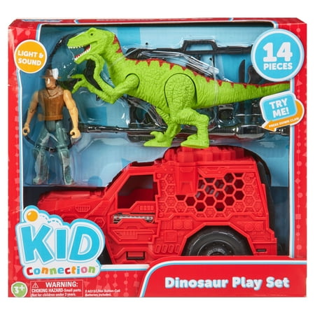 Kid Connection Dinosaur Truck Vehicle Playset (14 Pieces)