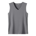 thumbnail image 3 of Men Tank Tops Quick Dry Sport Bodybuilding Gym Athletic Workout V-Neck Sleeveless T-Shirts summer Casual top Gray 5XL, 3 of 6