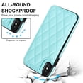 thumbnail image 4 of Case Compatible with iPhone XR, Stylish Card Slots Kickstand PU Leather Back Case Magnetic Closure RFID Blocking Drop Protective Shockproof Cover for iPhone XR, Mint, 4 of 8