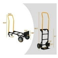 thumbnail image 3 of Heavy Duty Hand Truck Dual Purpose 2 Wheel Dolly Cart and 4 Wheel Push Cart with Swivel Wheels Platform Cart for Moving/Warehouse/Garden/Grocery, 3 of 5