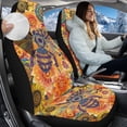 thumbnail image 2 of Uorisanigo Car Seat Covers, 2pcs Ethnic Boho Flower Bee High Back Front Seats Cover for Most Cars, SUVs, Sedan, Trucks, Vans Universal Fit Automotive Interior Covers, Easy to Install, 2 of 7