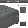 thumbnail image 5 of HOMCOM Fabric Tufted Storage Ottoman with Flip Top for Living Room Bedroom, 5 of 10