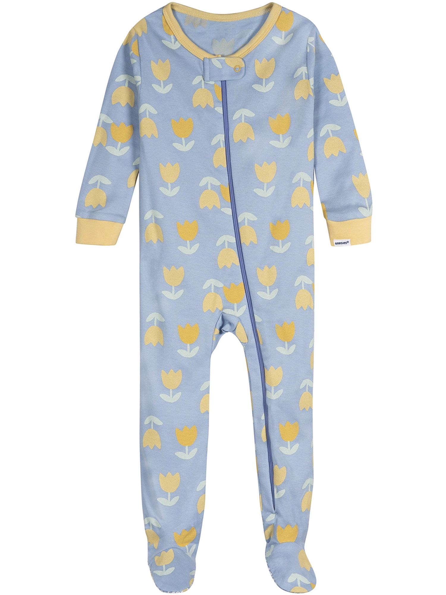 Onesies Brand Baby Girl Footed Pajamas, 4-Pack, Sizes Newborn - 24 Months