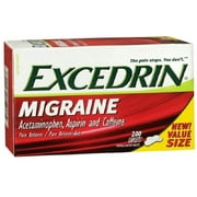 Excedrin Migraine Pain Reliever Caplets 200 ea (Pack of 3)