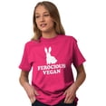 thumbnail image 4 of Ferocious Vegan Herbivore Bunny Men's Graphic T Shirt Tees Brisco Brands M, 4 of 6