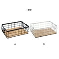 thumbnail image 1 of pitrice Wire Basket Grid Desktop Finishing Storage Baskets All-Purpose with Handles Shelf Kitchen Organizer Corner Frame White S/32*22*11cm, 1 of 9