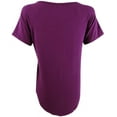 thumbnail image 2 of Alfani Womens Super Soft Henley Pajama T-shirt Size 2XL, 2 of 2