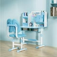 thumbnail image 5 of Floseru Upgraded Kid's Desk and Chair Set, Adjustable Children's Study Table with Bookshelf and Storage Drawer, 50-Degree Tiltable Desktop with Chair for Bedroom, 5 of 8