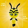 thumbnail image 3 of Miraculous Ladybug - Kwami Lifesize Pollen, 5-inch Bee Plush Clip-on Toys for Kids, Super Soft Collectible Stuffed Toy with Glitter Stitch Eyes and Color Matching Backpack Keychain, Wyncor, 3 of 7